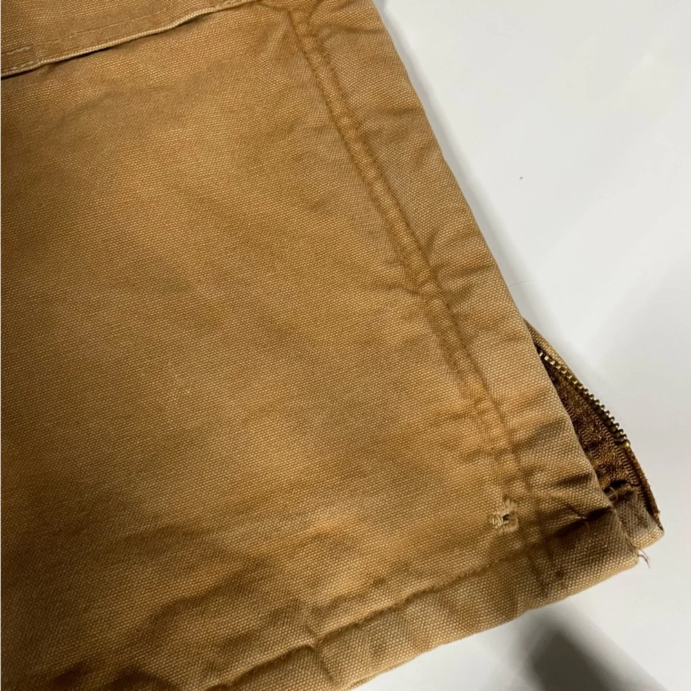 Vintage Carhartt Insulated Quilt Lined Double Knee Bib Overalls R02 Size 44 x 32